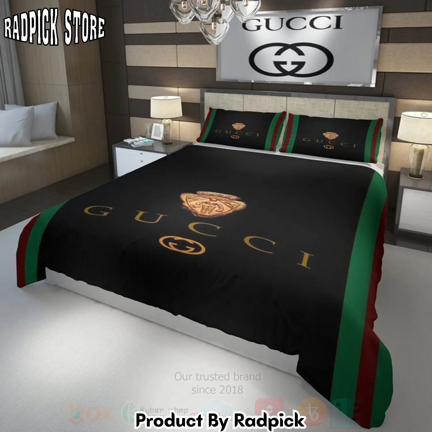Radpick best armorial gucci inspired duvet cover bed sets rp3278390